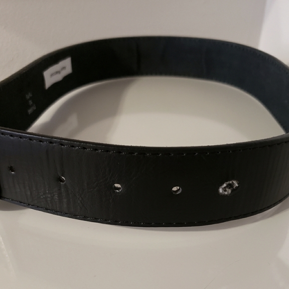 Alexie Marcoux Vegan Black Belt Rhinestone Rectangle Buckle Woman Small - Picture 8 of 9